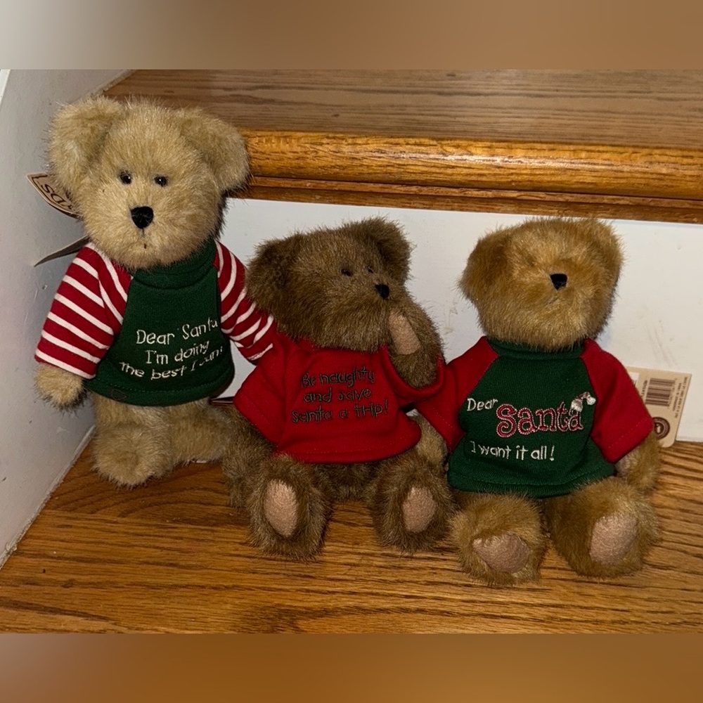 Dear Santa Teddy Bears - Set of 3
